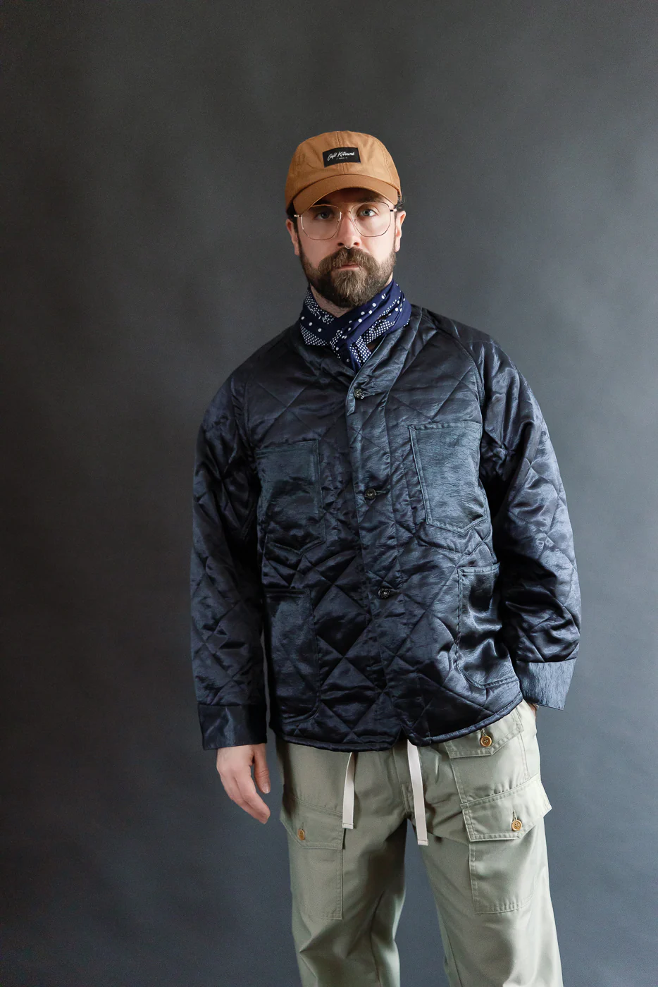 3134DV-ASD - Post 47 Quilted Acetate Sateen Coverall - Dark Grey - Image 15
