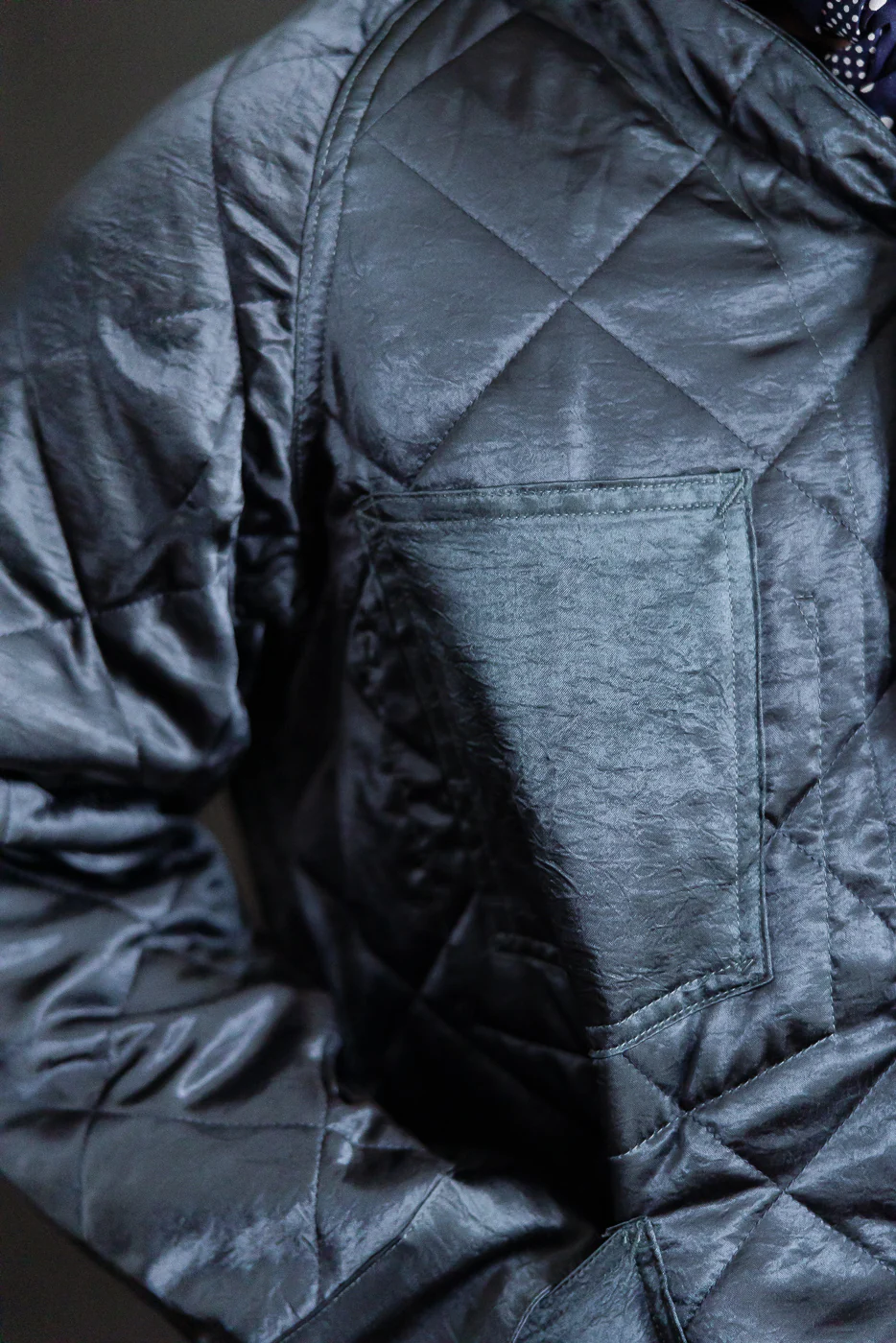 3134DV-ASD - Post 47 Quilted Acetate Sateen Coverall - Dark Grey - Image 18