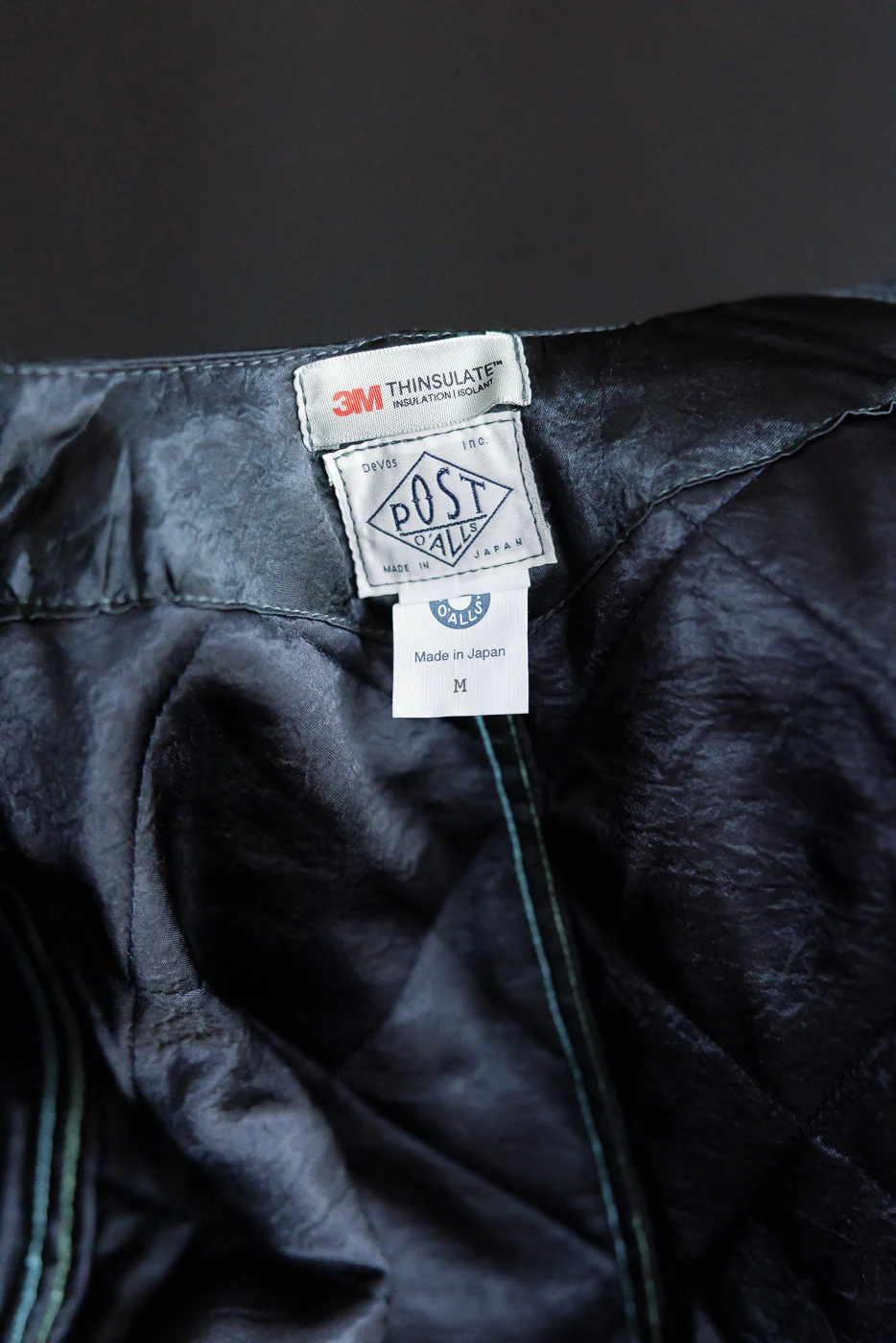 3134DV-ASD - Post 47 Quilted Acetate Sateen Coverall - Dark Grey - Image 23