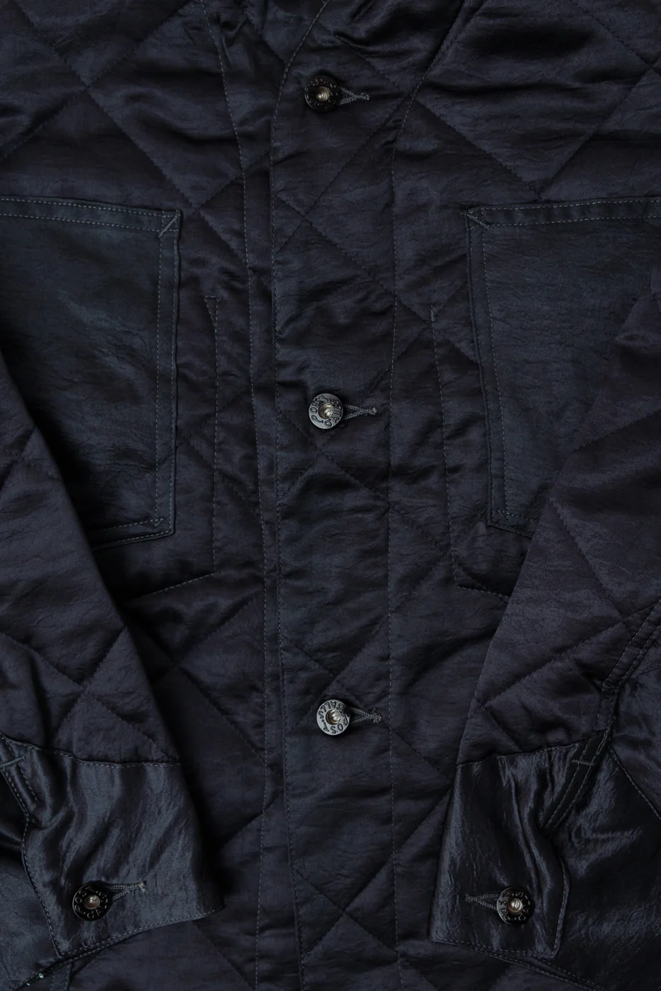 3134DV-ASD - Post 47 Quilted Acetate Sateen Coverall - Dark Grey - Image 3