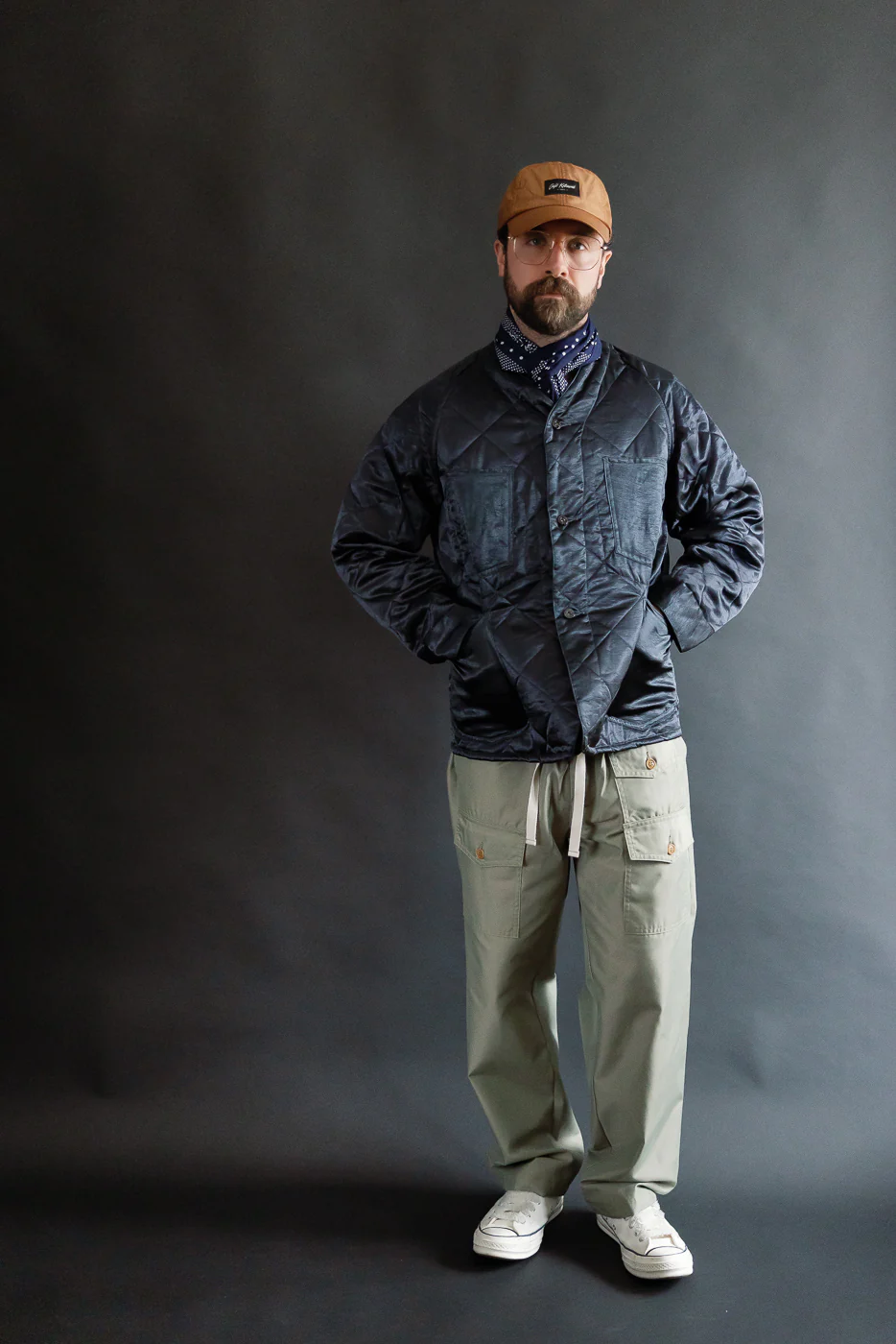3134DV-ASD - Post 47 Quilted Acetate Sateen Coverall - Dark Grey - Image 7