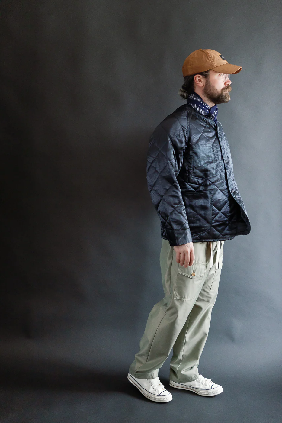 3134DV-ASD - Post 47 Quilted Acetate Sateen Coverall - Dark Grey - Image 8