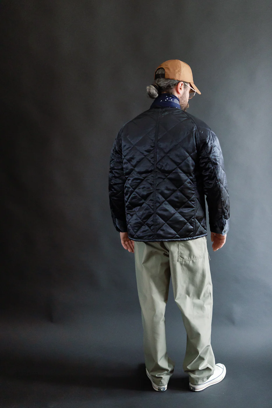 3134DV-ASD - Post 47 Quilted Acetate Sateen Coverall - Dark Grey - Image 9