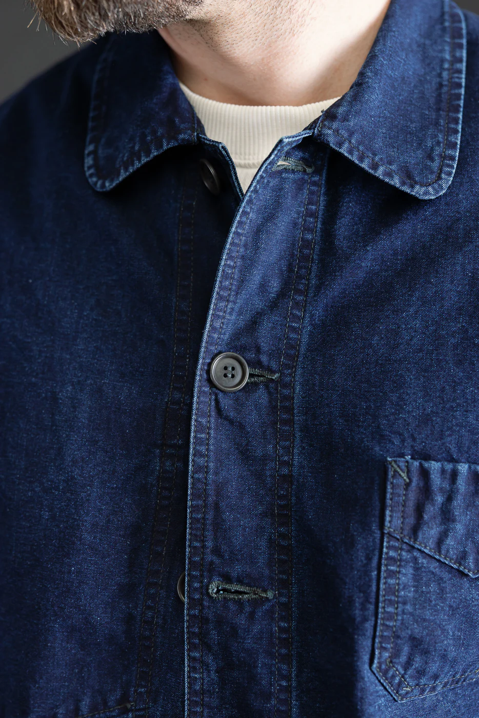 3135-VIC - Post Chinois Travail 2 Vintage Canvas - Deep Washed Indigo - Image 15