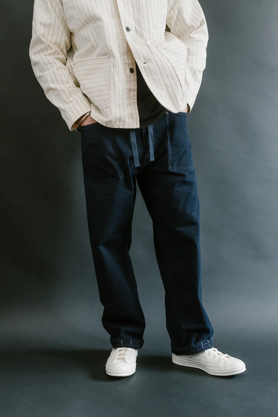 3313-DRI - E-Z Army-Navy Pants 2 Ripstop Dobby - Indigo Deep Wash - Image 17