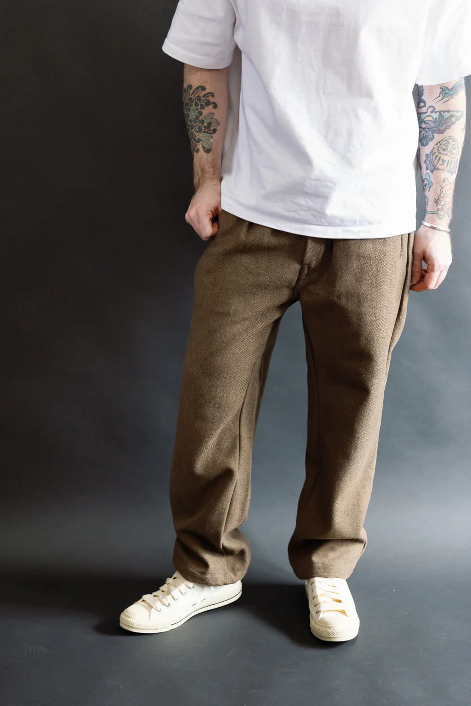 3315-BTB - EZ Lax 4 Basket Tweed Pants - Brown - Image 15