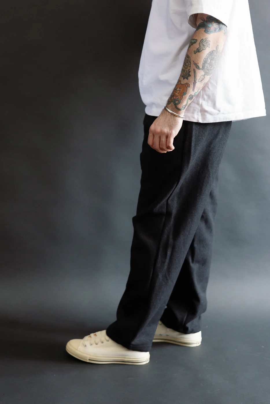 3315-BTC - EZ Lax 4 Basket Tweed Pants - Charcoal - Image 14