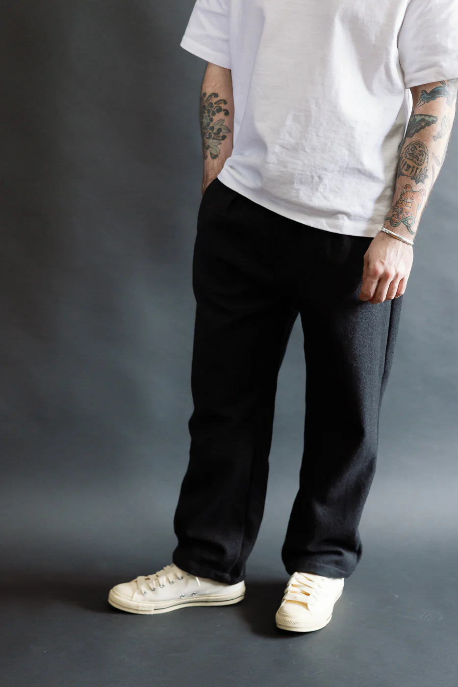 3315-BTC - EZ Lax 4 Basket Tweed Pants - Charcoal - Image 15