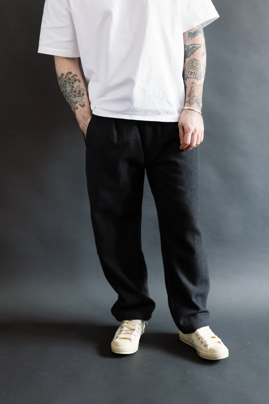 3315-BTC - EZ Lax 4 Basket Tweed Pants - Charcoal - Image 16