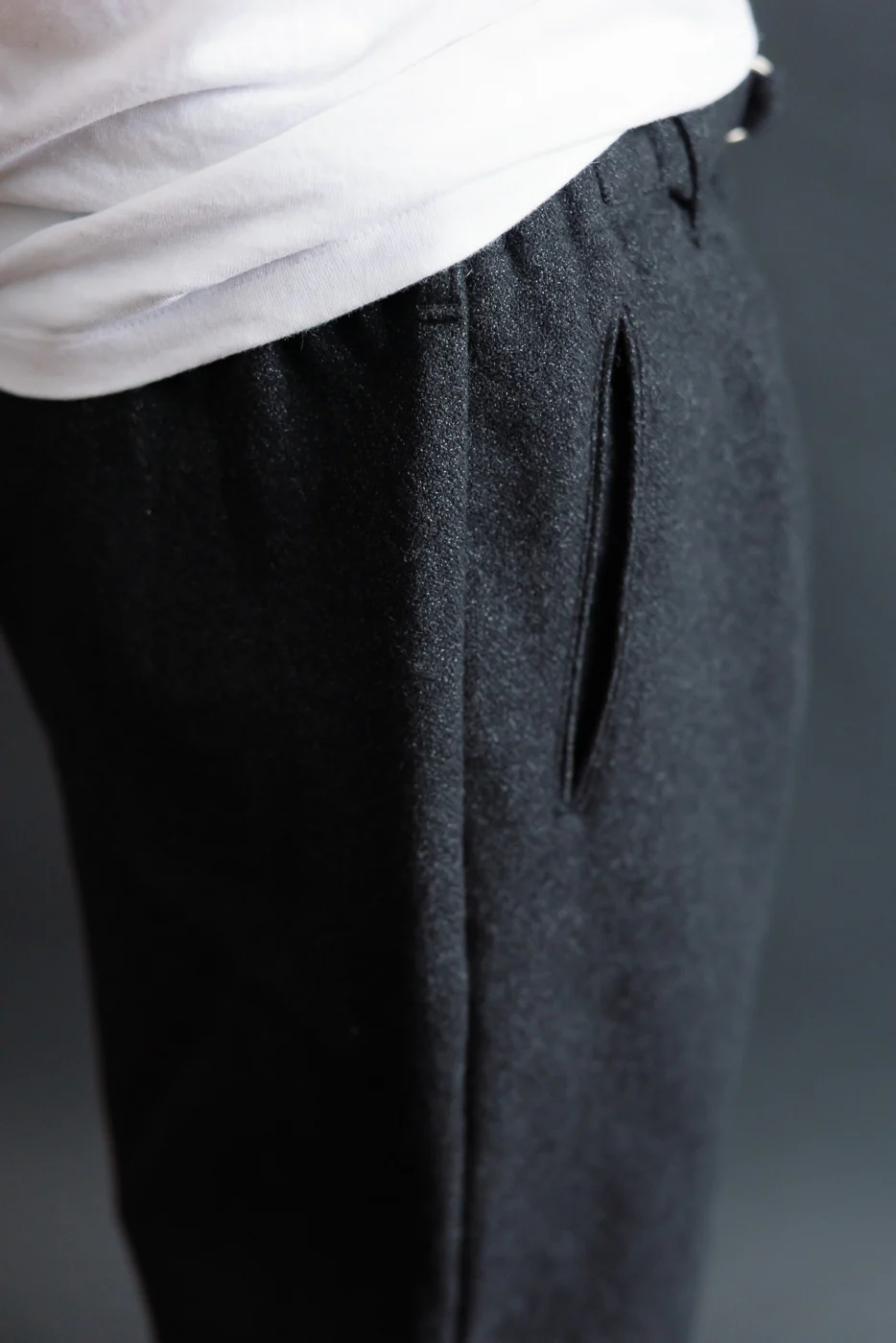 3315-BTC - EZ Lax 4 Basket Tweed Pants - Charcoal - Image 19