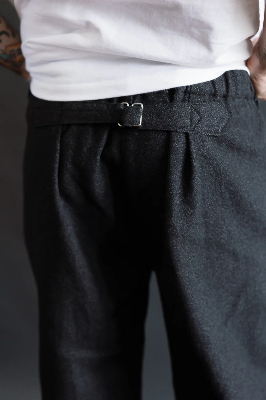 3315-BTC - EZ Lax 4 Basket Tweed Pants - Charcoal - Image 20