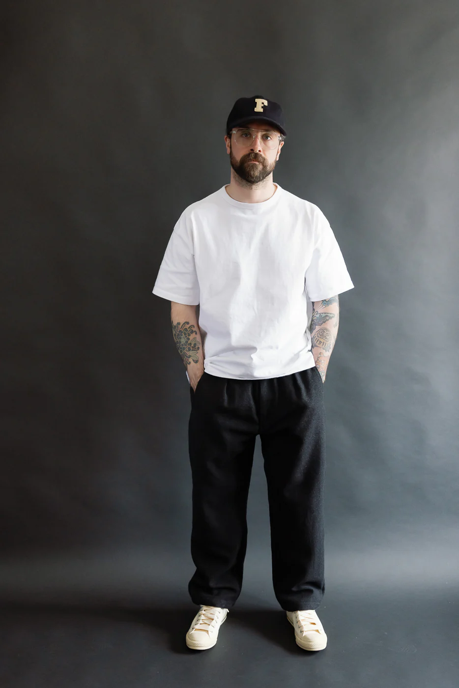 3315-BTC - EZ Lax 4 Basket Tweed Pants - Charcoal - Image 7