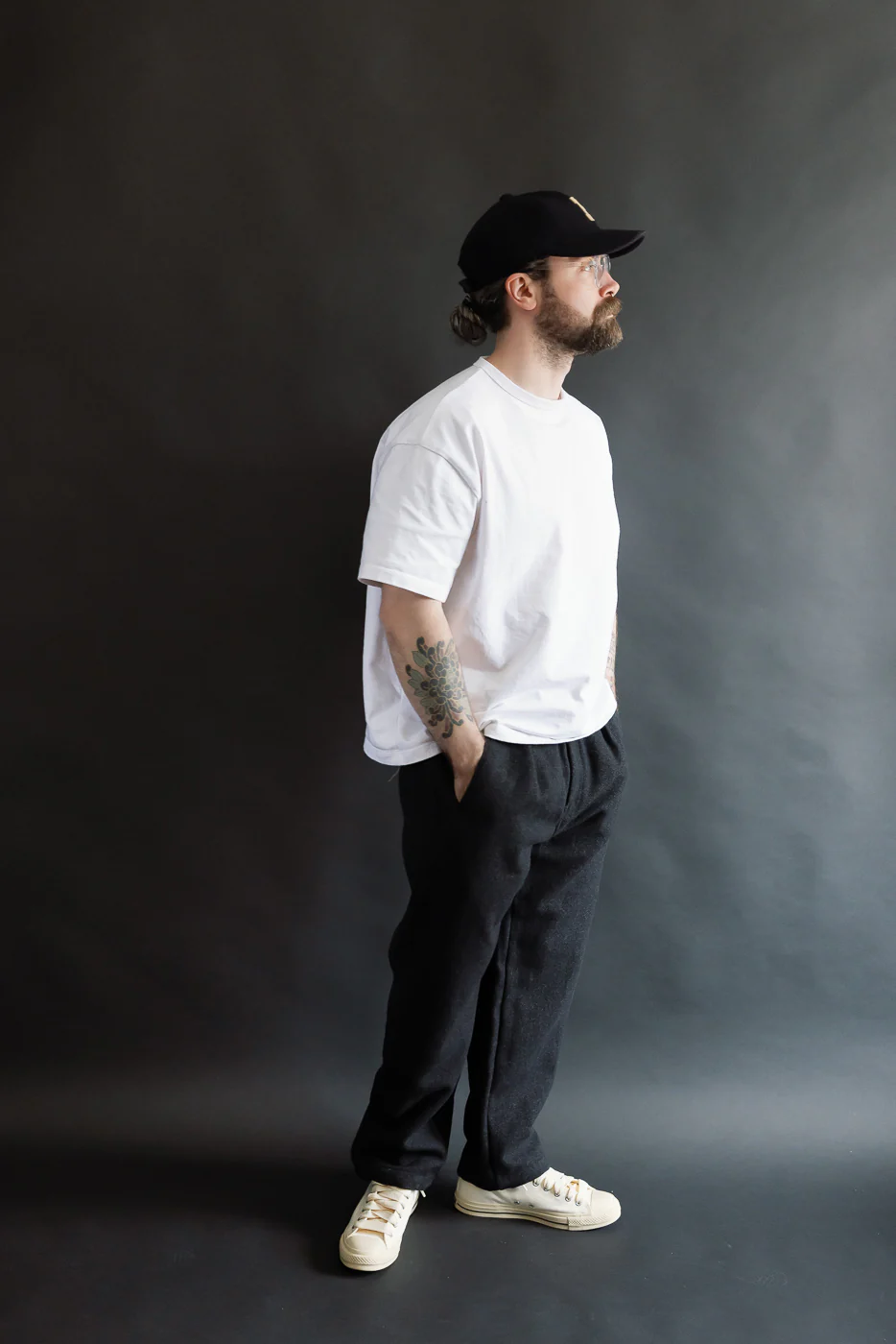 3315-BTC - EZ Lax 4 Basket Tweed Pants - Charcoal - Image 8