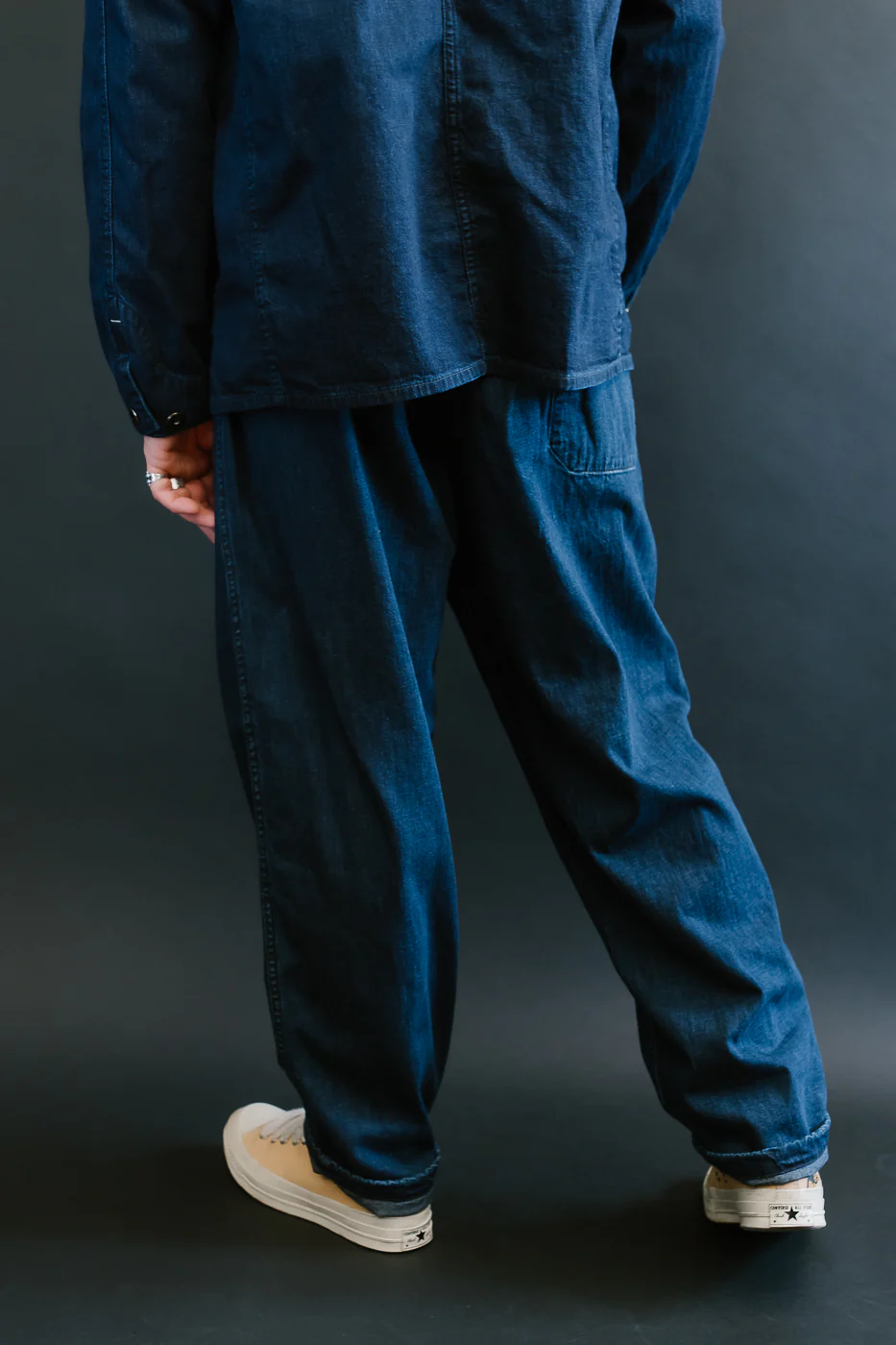 3319-8DI - E-Z Chinois De Luxe 8oz Denim Pants - Deep Wash Indigo - Image 14