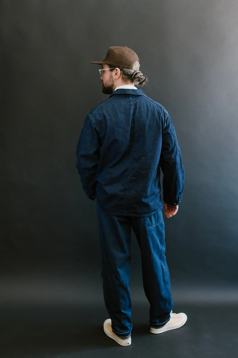 3319-8DI - E-Z Chinois De Luxe 8oz Denim Pants - Deep Wash Indigo - Image 9