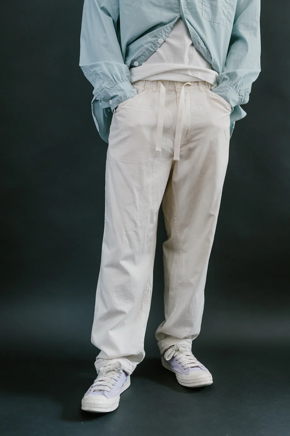 3319-VTN - E-Z Chinois De Luxe Vintage Twill Pants - Natural - Image 10