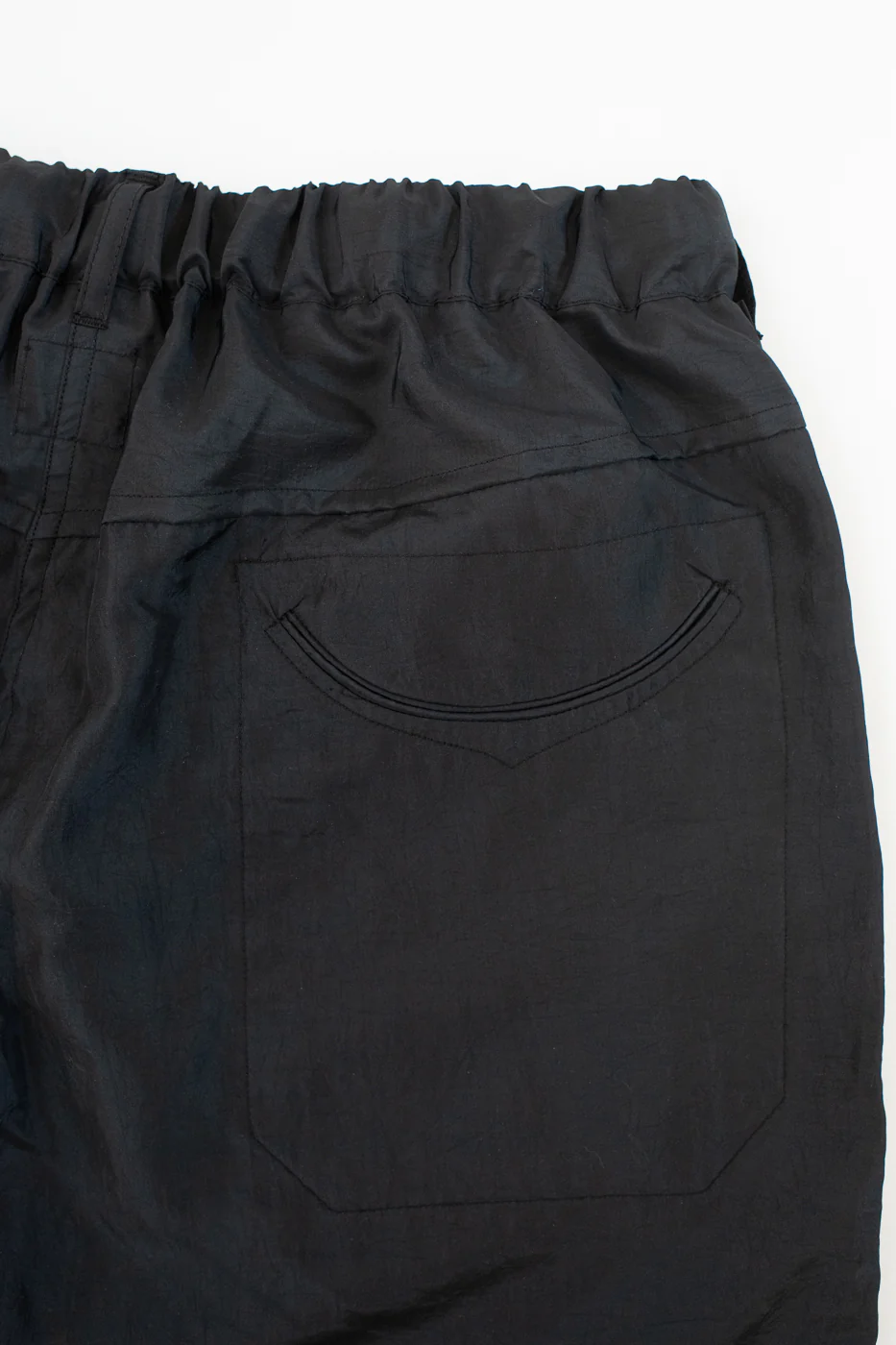 3319S-MTB - Chinois De Luxe Shorts Metallic Taffeta - Black - Image 2