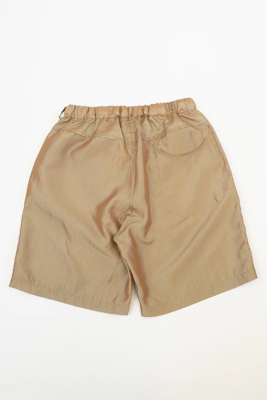 3319S-MTK - E-Z Chinois De-Luxe Shorts Metallic Taffeta - Khaki - Image 5