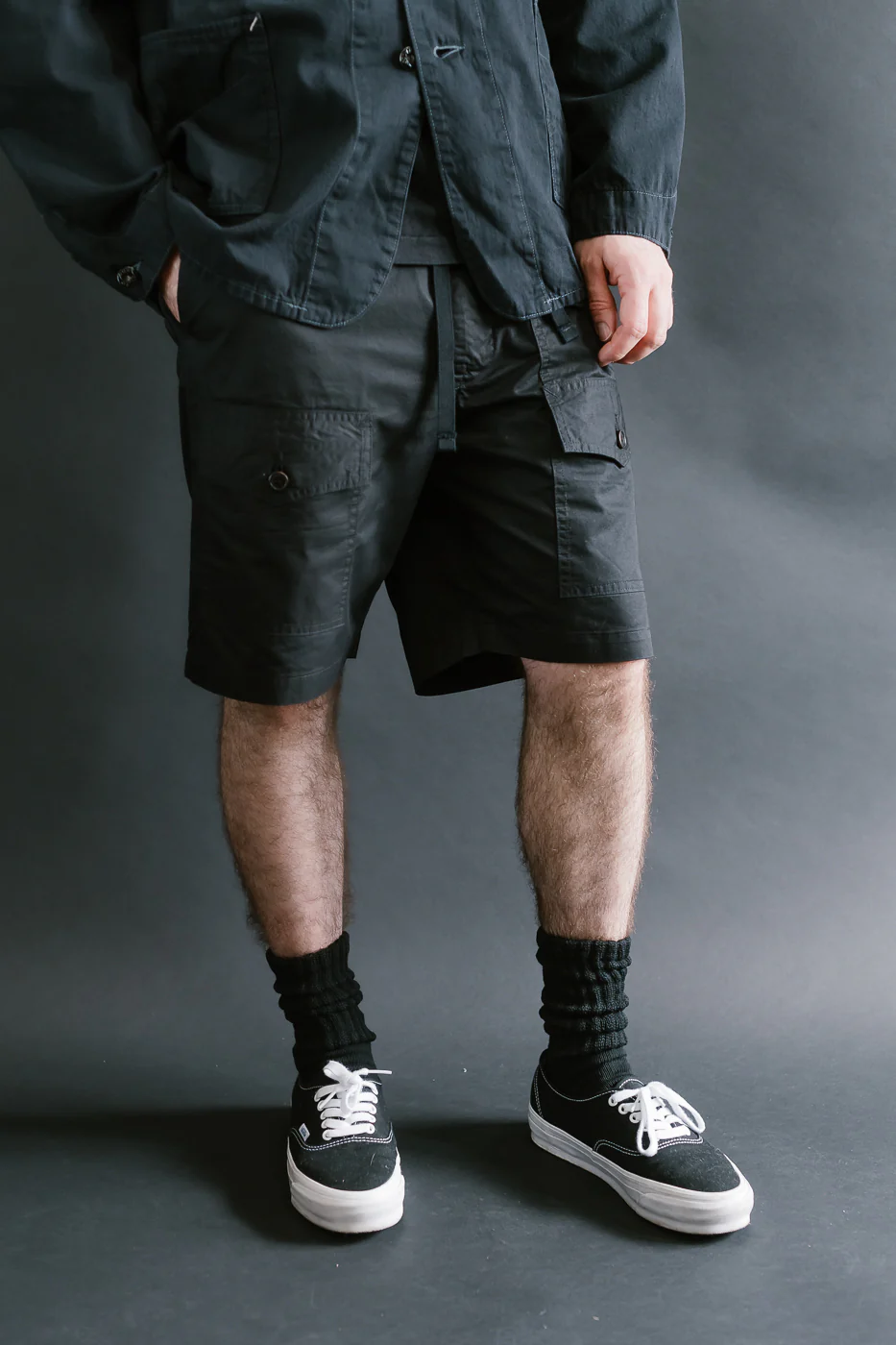 3322S-MP4 - Town & Country Shorts Medium Weight Poplin - Black - Image 10