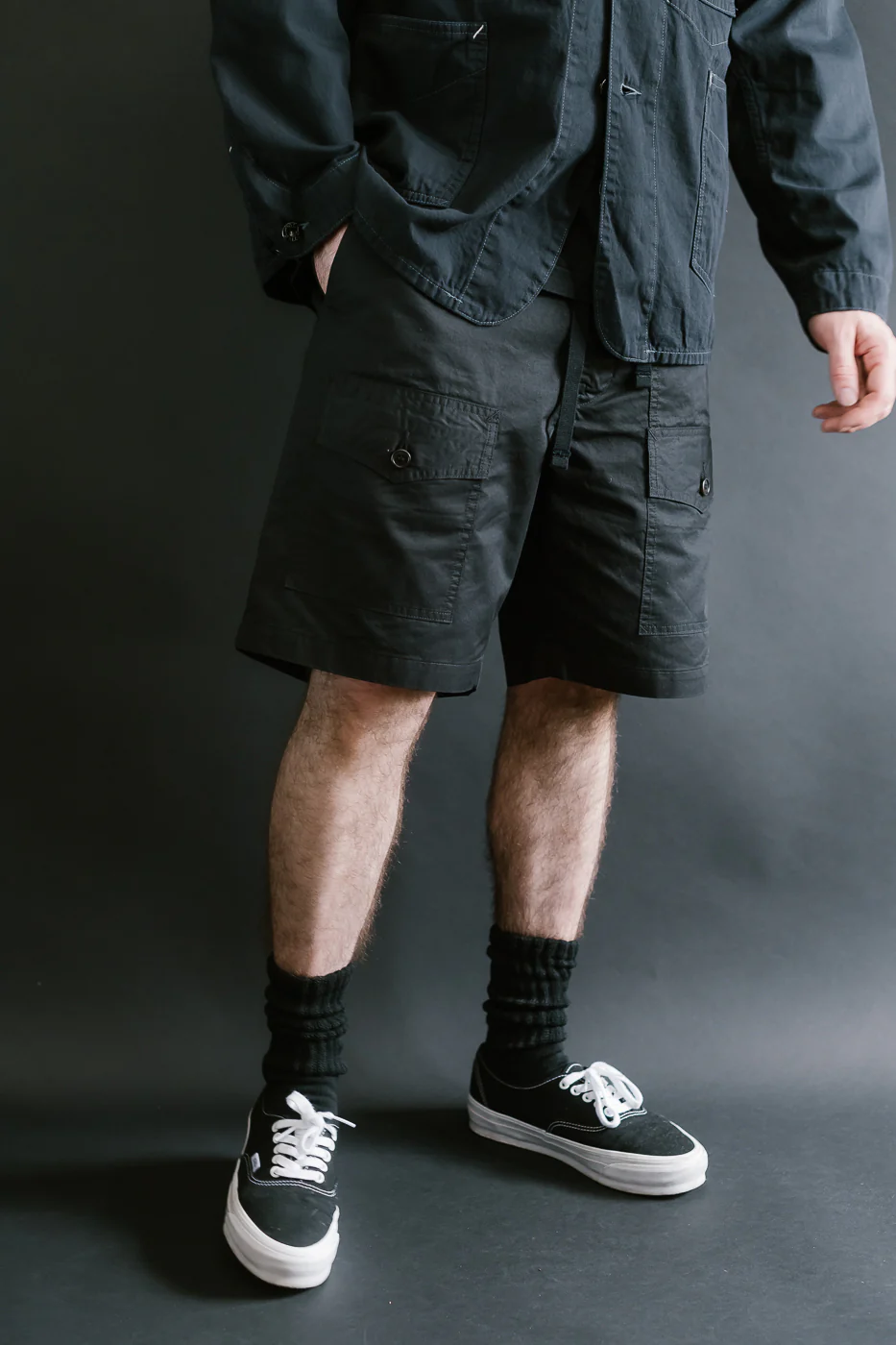 3322S-MP4 - Town & Country Shorts Medium Weight Poplin - Black - Image 15