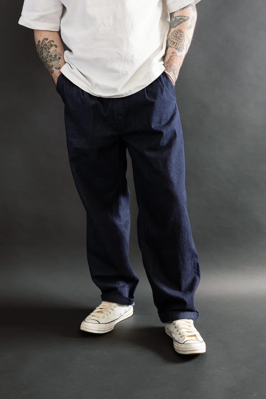 3326-8DI - California Pegtop Pants 8oz Denim - Dark Indigo - Image 10