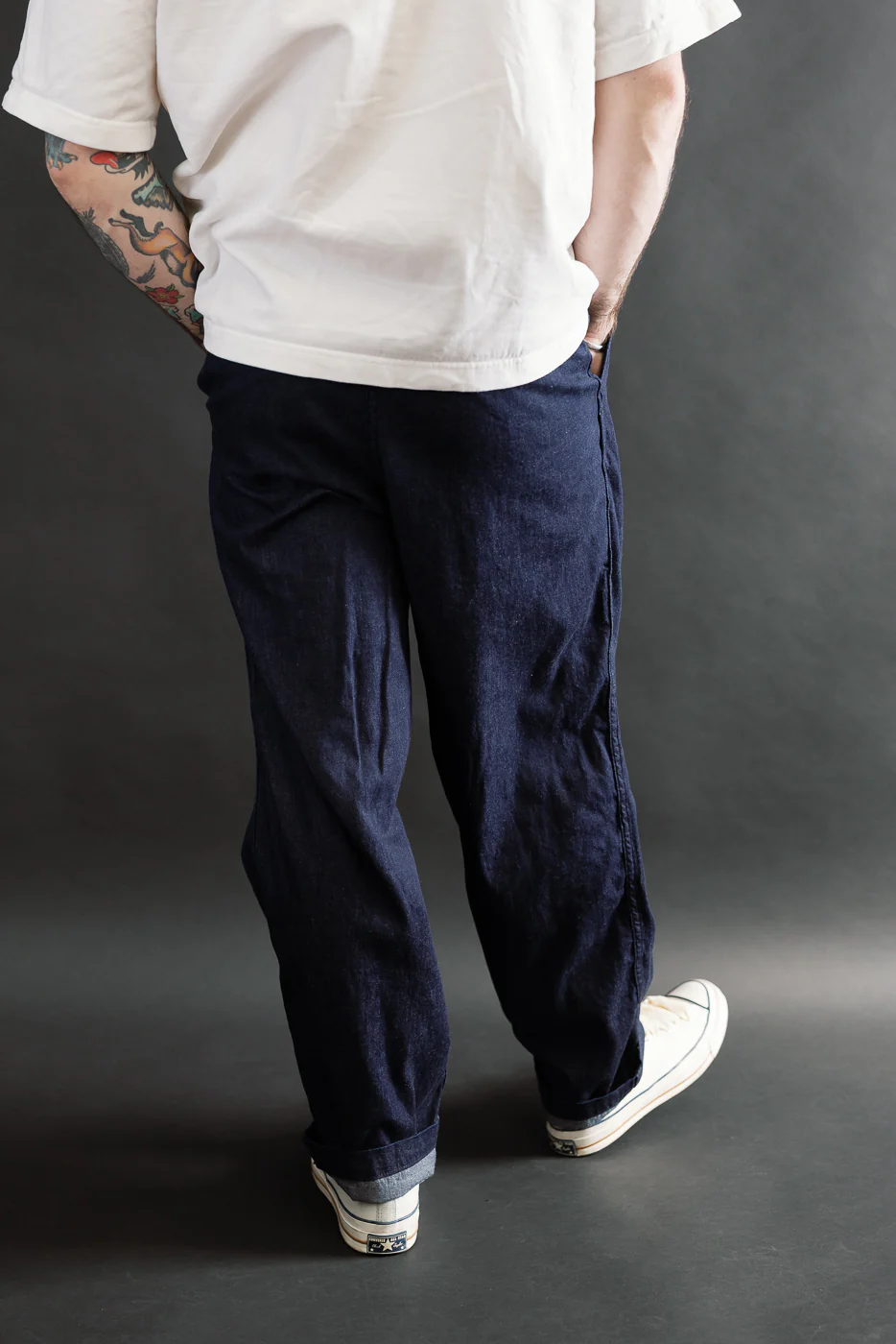 3326-8DI - California Pegtop Pants 8oz Denim - Dark Indigo - Image 11