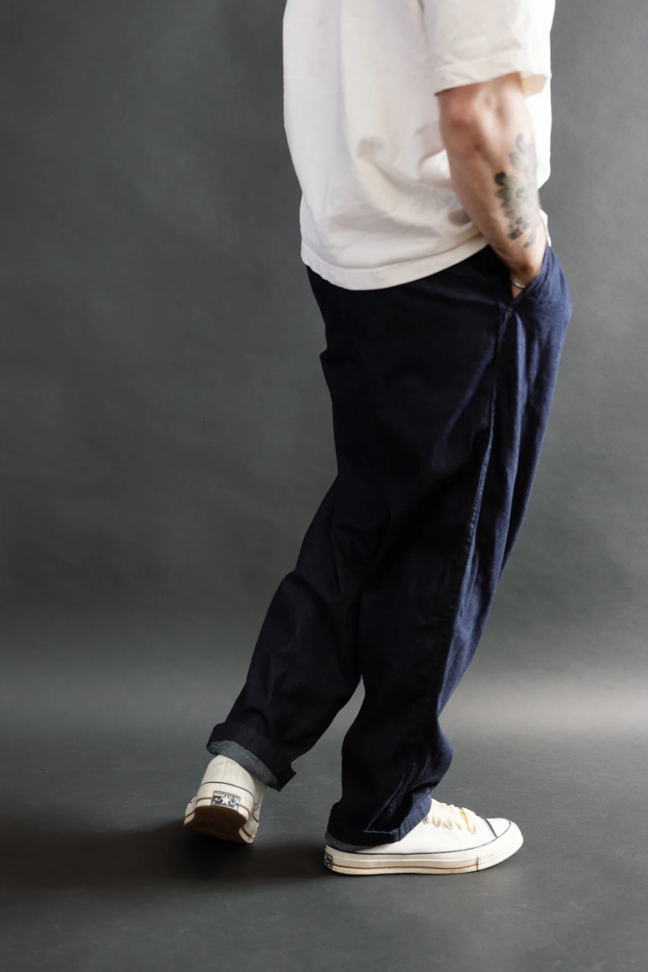 3326-8DI - California Pegtop Pants 8oz Denim - Dark Indigo - Image 12