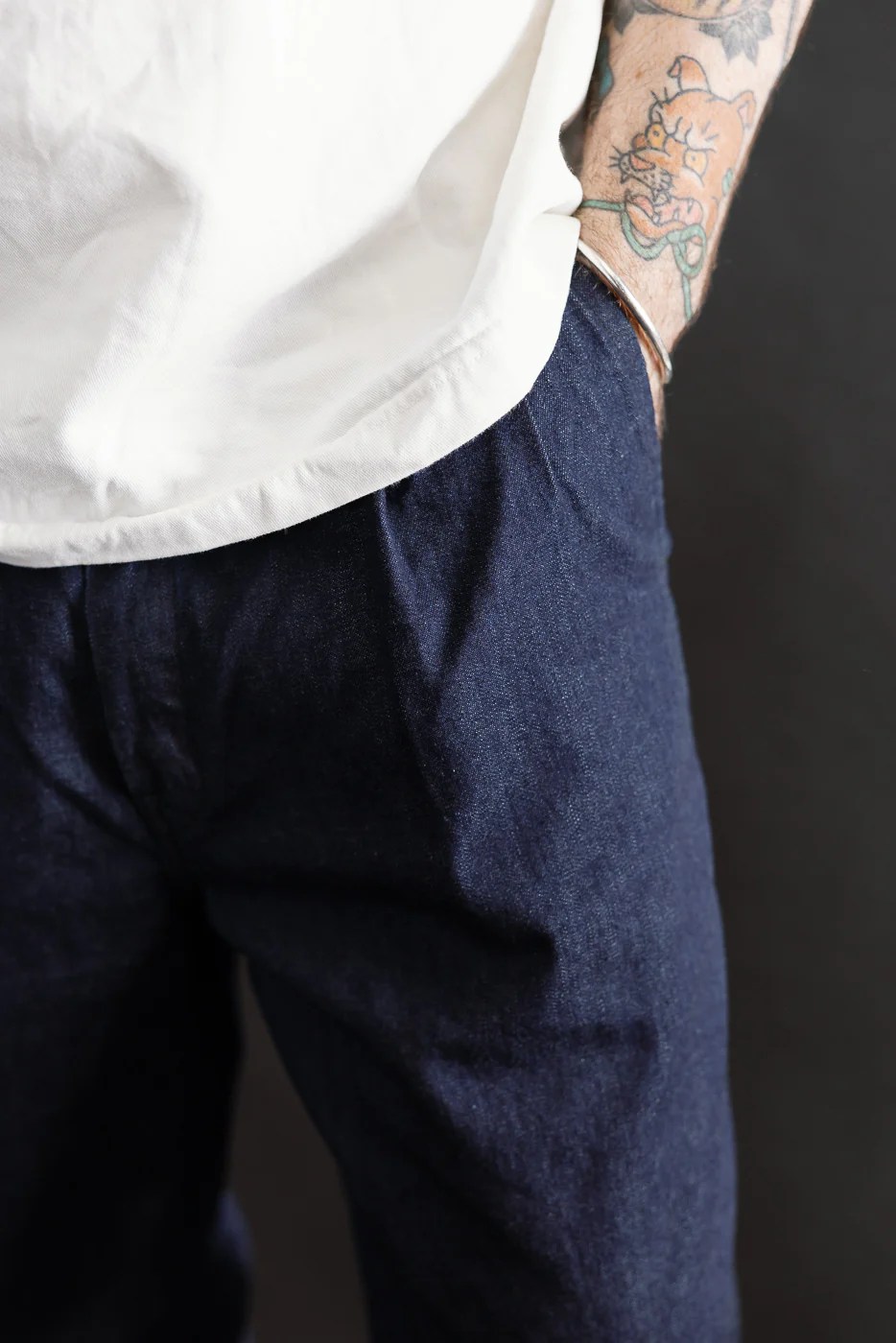 3326-8DI - California Pegtop Pants 8oz Denim - Dark Indigo - Image 13