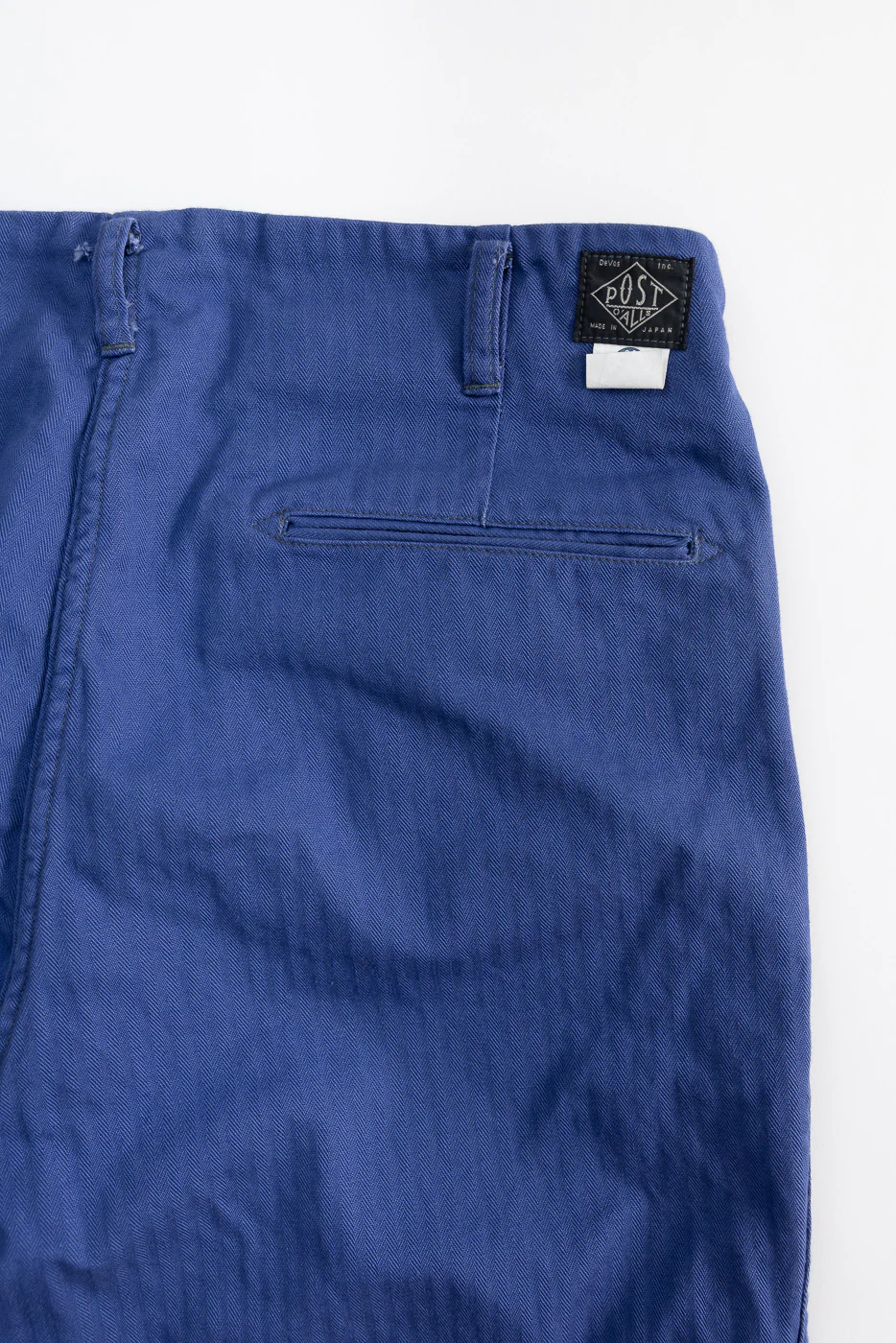 3326-MH6 - California Pegtop Pants Mini HBT - Blue - Image 2