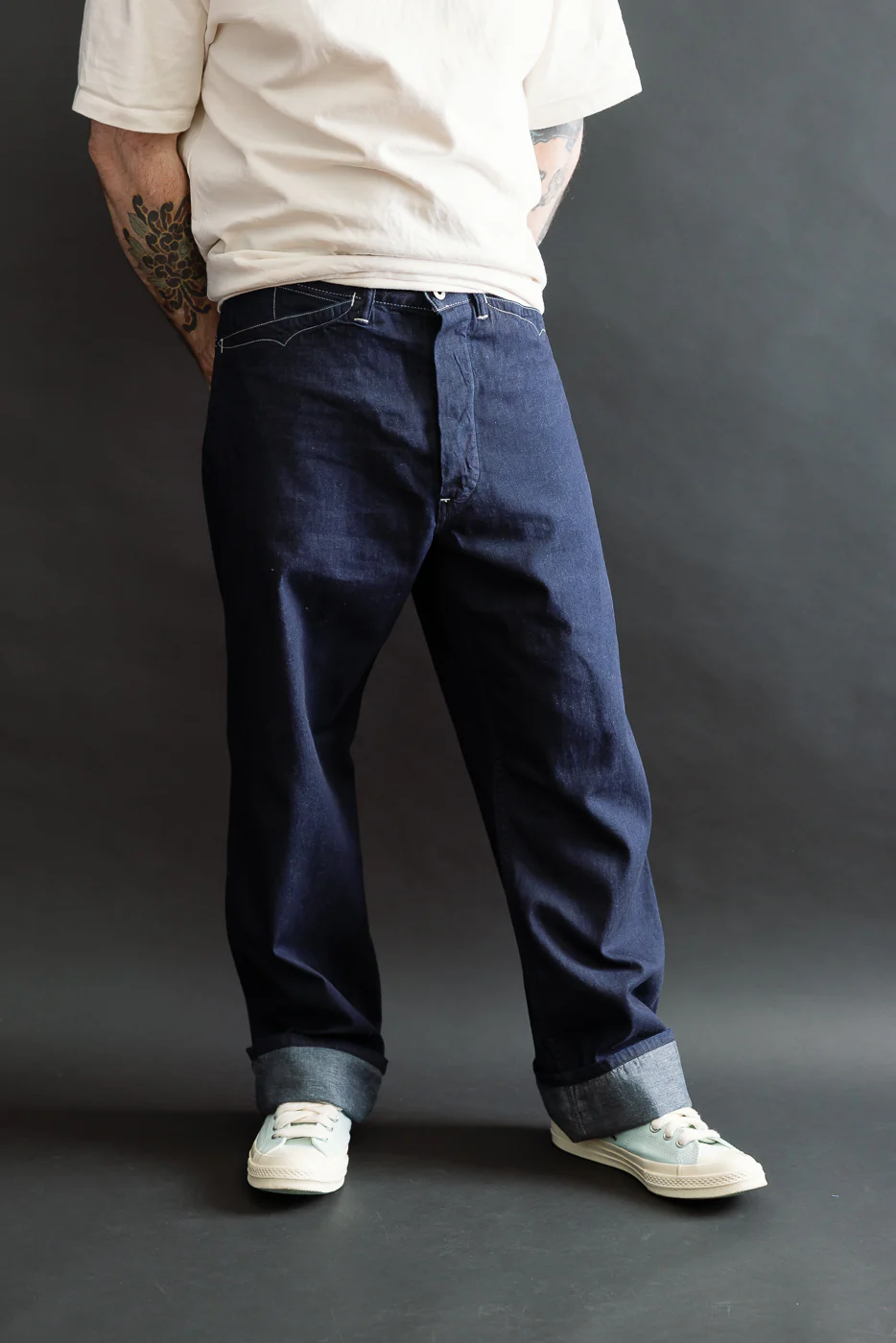 3327-8DI - Sweetbear Band Top 8oz Denim - Dark Indigo - Image 14