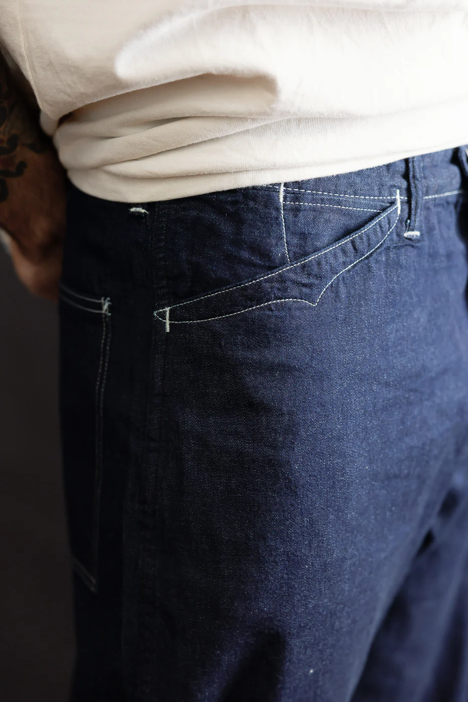 3327-8DI - Sweetbear Band Top 8oz Denim - Dark Indigo - Image 16