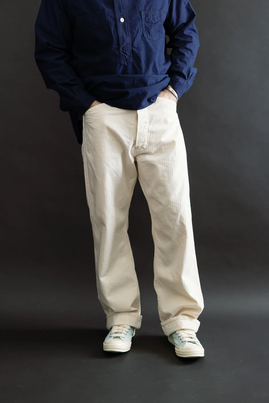 3327-MH4 - Sweetbear Band Top Mini HBT - Natural - Image 11
