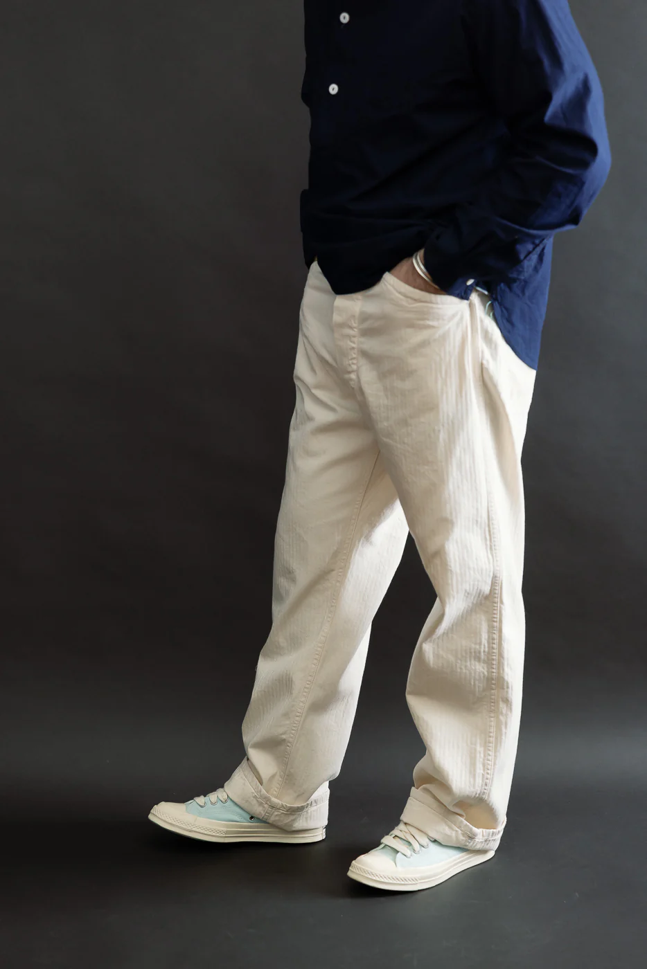 3327-MH4 - Sweetbear Band Top Mini HBT - Natural - Image 12