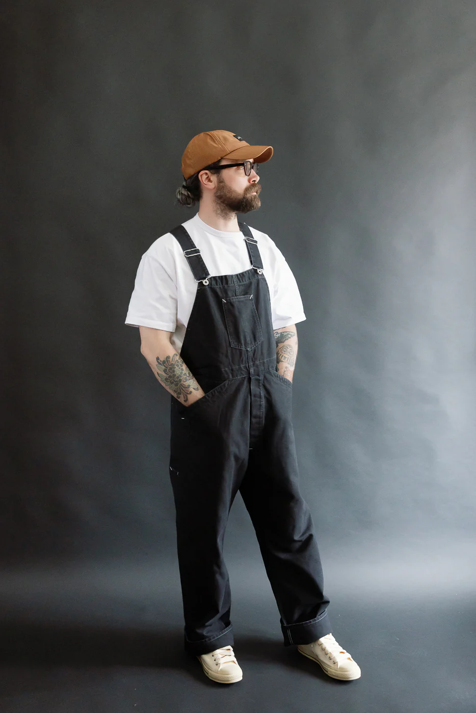 3401-PCB - Post 46 Overalls Pigment Dyed Canvas - Black - Image 12