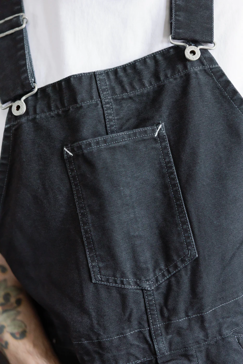 3401-PCB - Post 46 Overalls Pigment Dyed Canvas - Black - Image 21