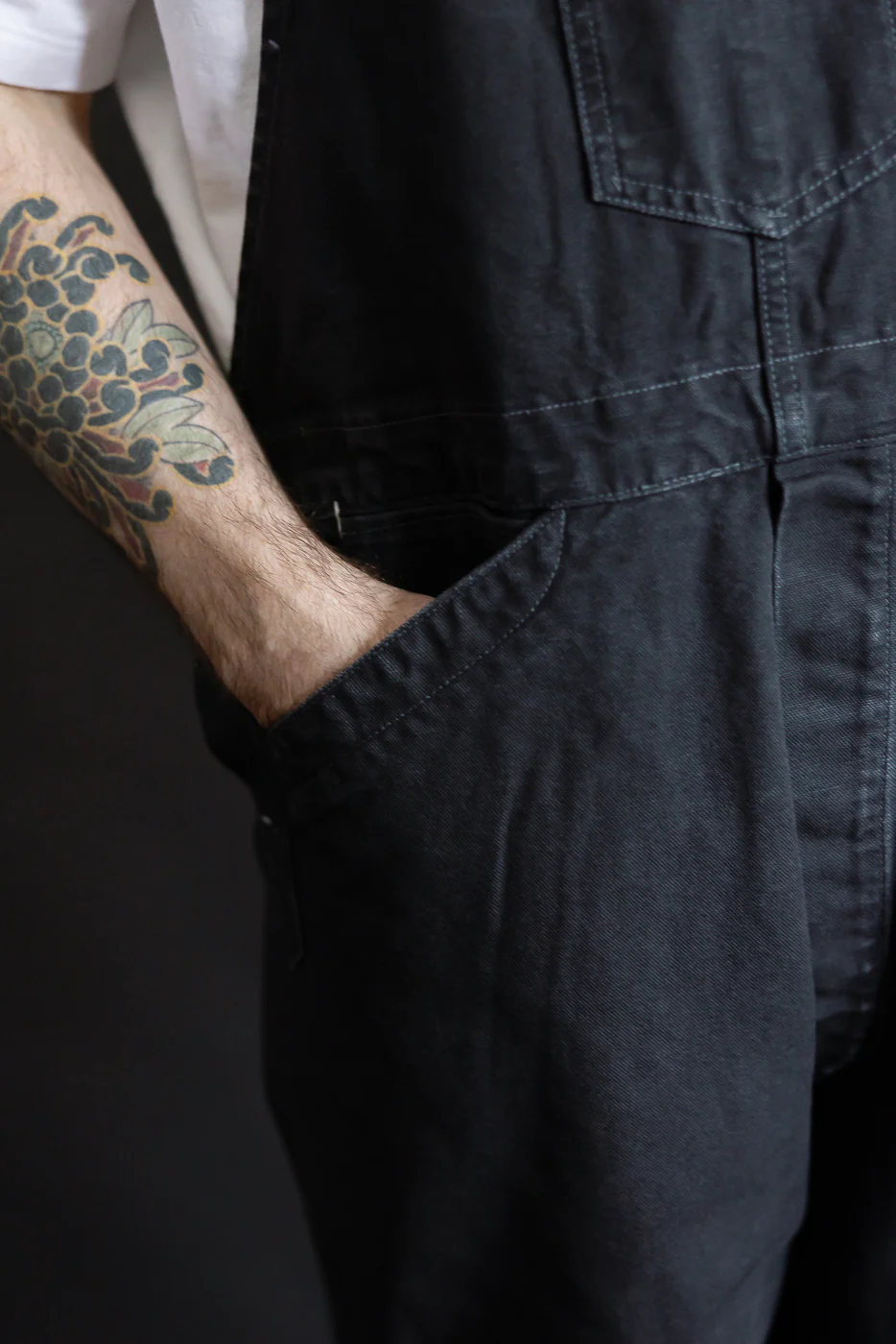 3401-PCB - Post 46 Overalls Pigment Dyed Canvas - Black - Image 27