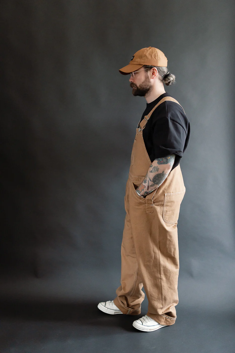 3401-PCR - Post 46 Overalls Pigment Dyed Canvas - Washed Brown - Image 14
