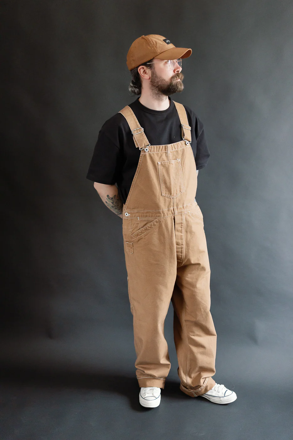 3401-PCR - Post 46 Overalls Pigment Dyed Canvas - Washed Brown - Image 16
