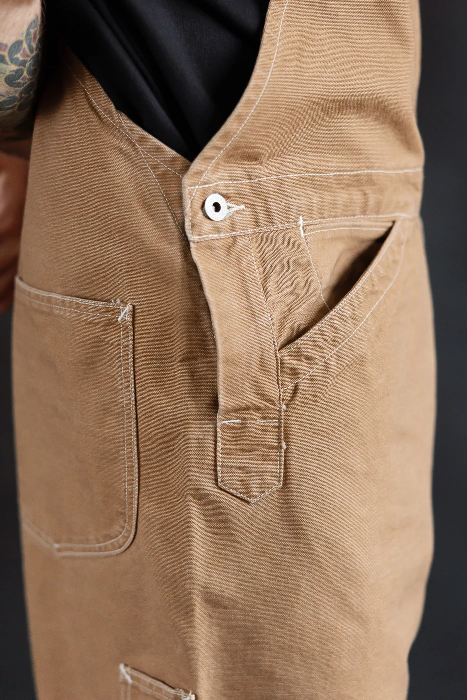 3401-PCR - Post 46 Overalls Pigment Dyed Canvas - Washed Brown - Image 24