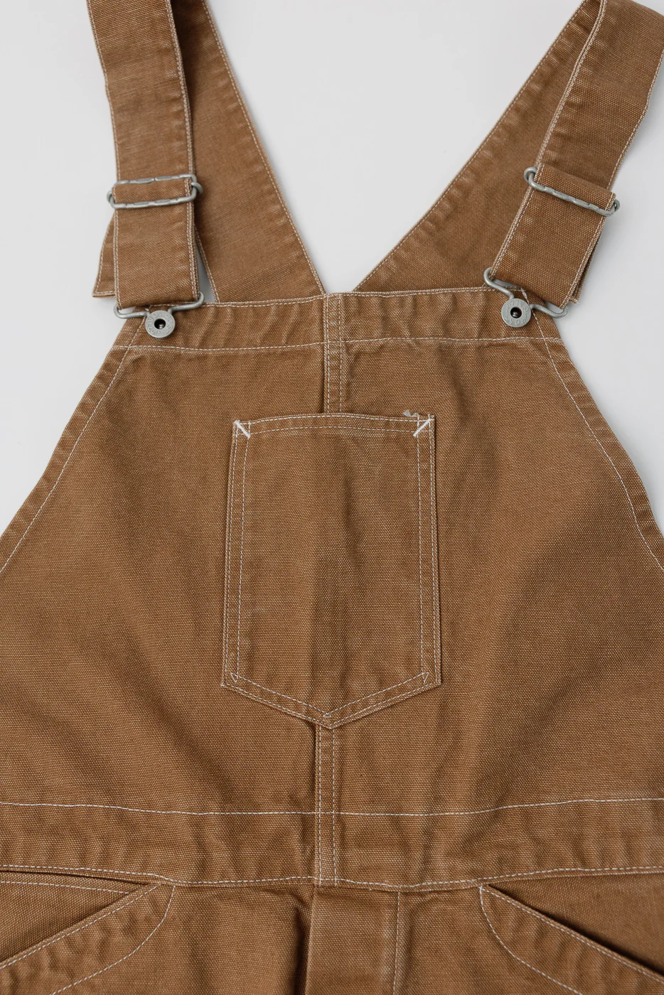 3401-PCR - Post 46 Overalls Pigment Dyed Canvas - Washed Brown - Image 3