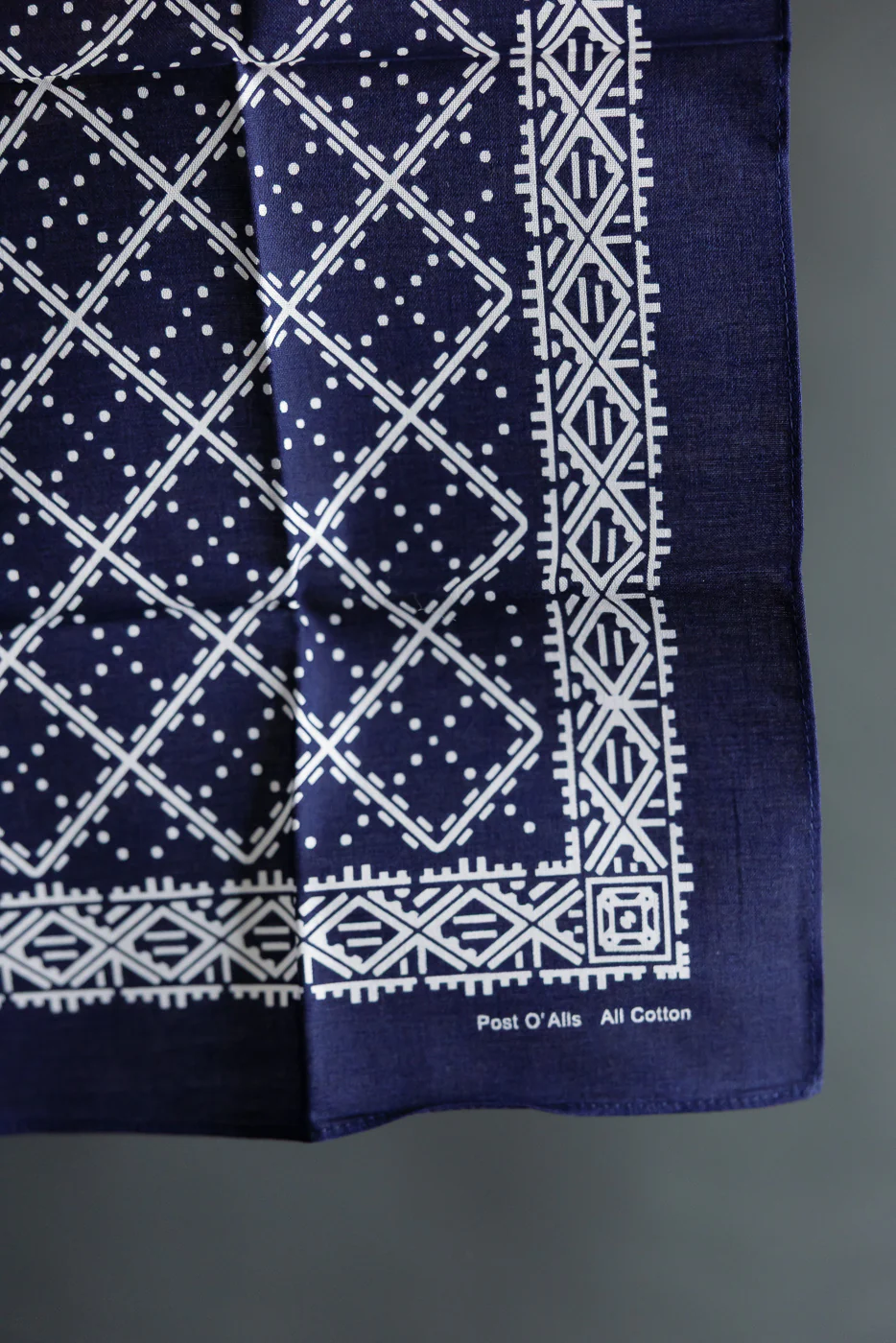 4007-N - Bandana Hankie Stitch Design - Navy - Image 6