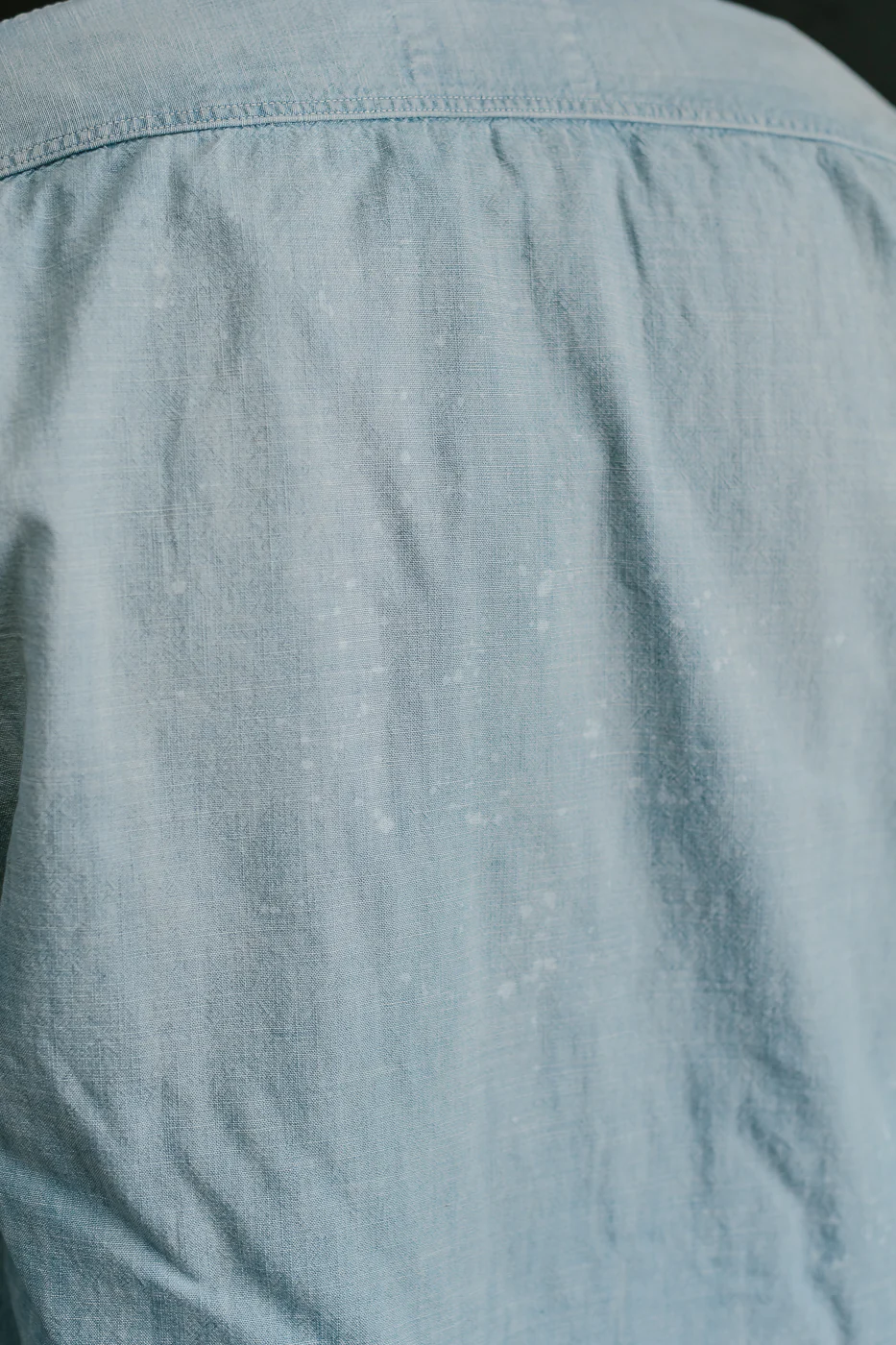 4091HW - 20s Short Chambray Shirt - "Aging" Indigo - Image 22