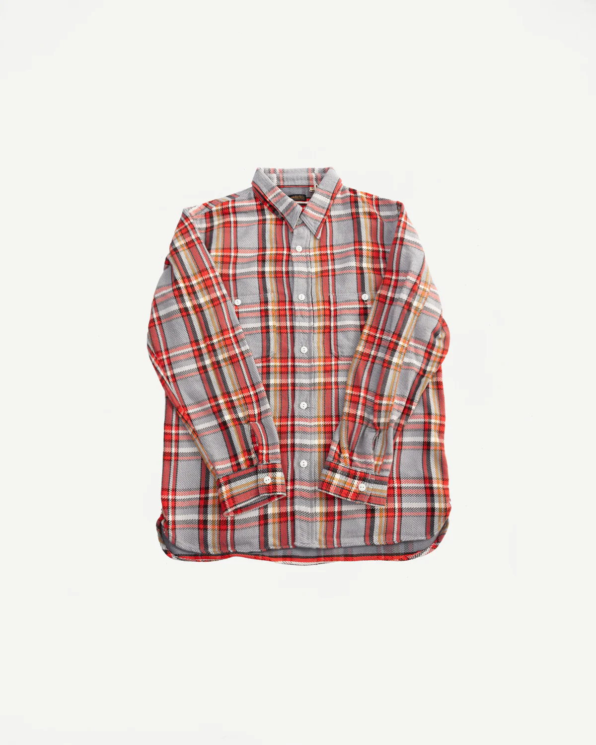 4094 - Original Cotton Check Flannel Work Shirt - Gray, Red