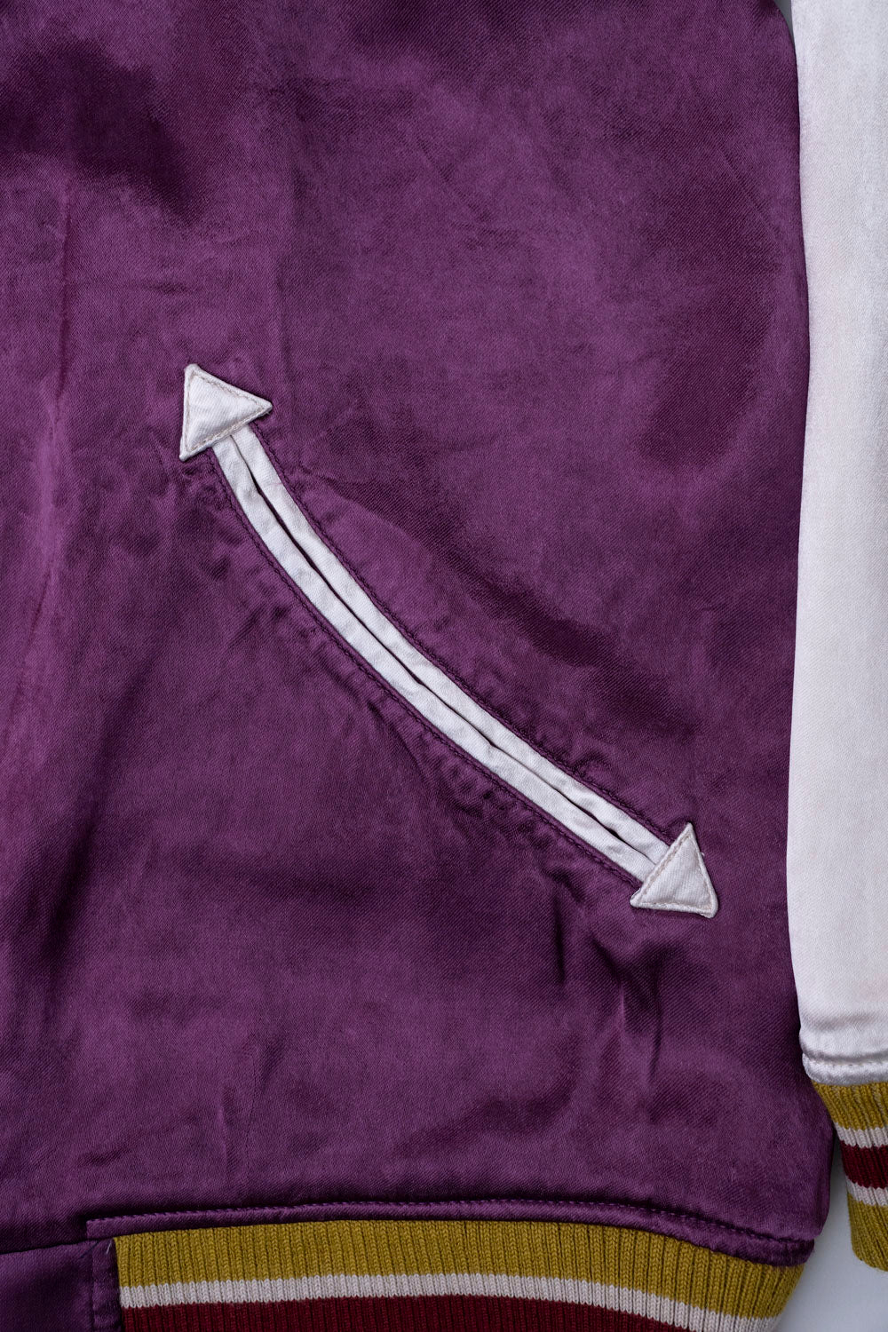 4581 - "Vehicle of God" Reversible Satin Sukajan Souvenir Jacket - Navy x Plum - Image 6