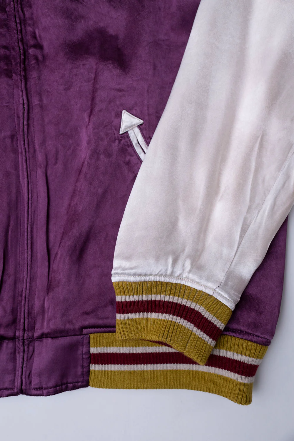 4581 - "Vehicle of God" Reversible Satin Sukajan Souvenir Jacket - Navy x Plum - Image 7