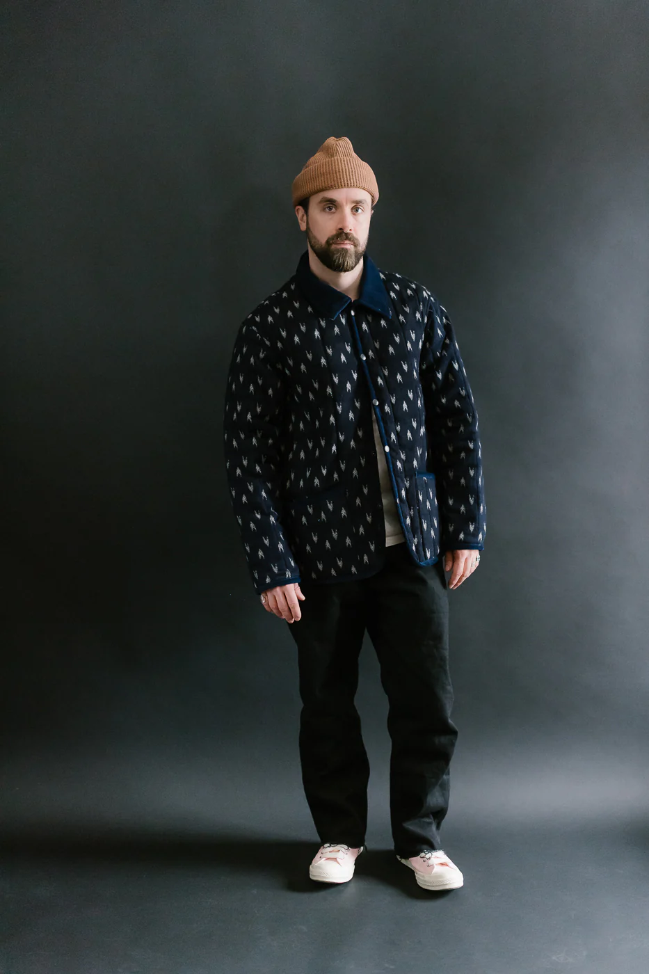 4597 - "Arrow Kasuri" Padded Sashiko Jacket - Indigo - Image 8