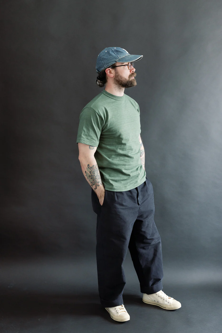 Lot 4601 - Slubby Cotton T-Shirt - Green - Image 6
