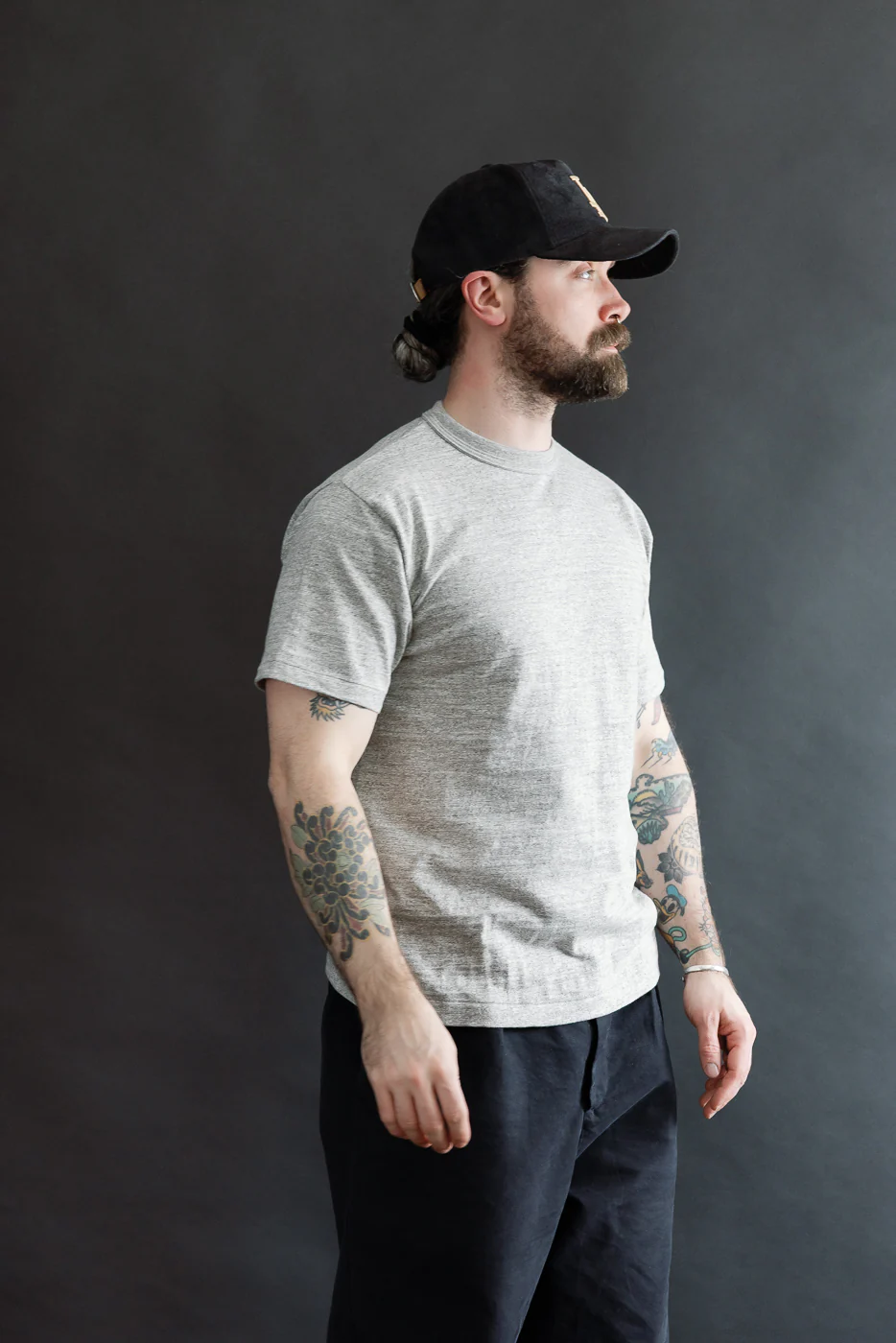 Lot 4601 - Slubby Cotton T-Shirt - Heather Grey - Image 9