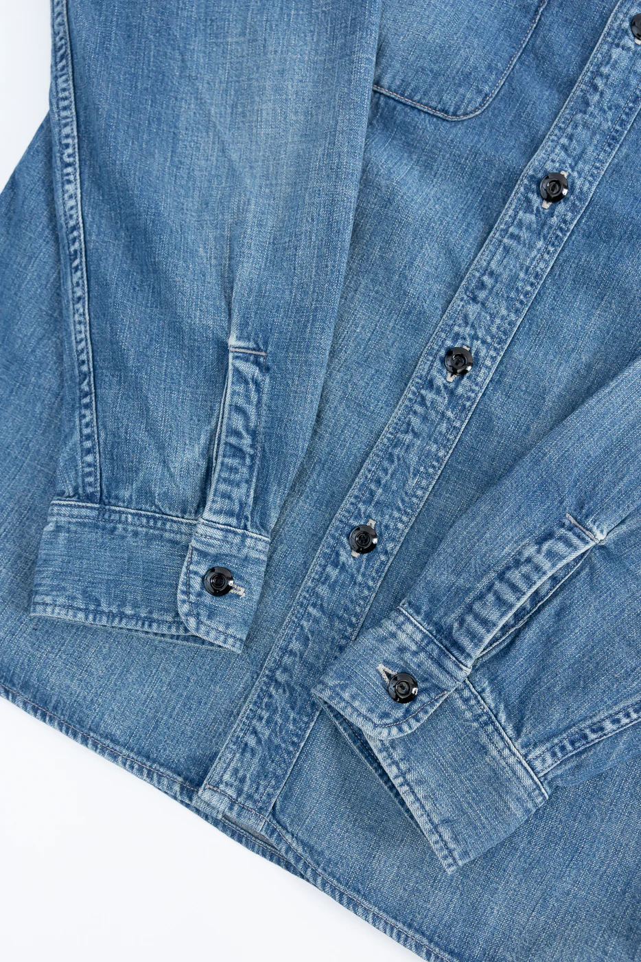 4890HW-19 - Denim Work Shirt Hand Wash - Indigo - Image 4