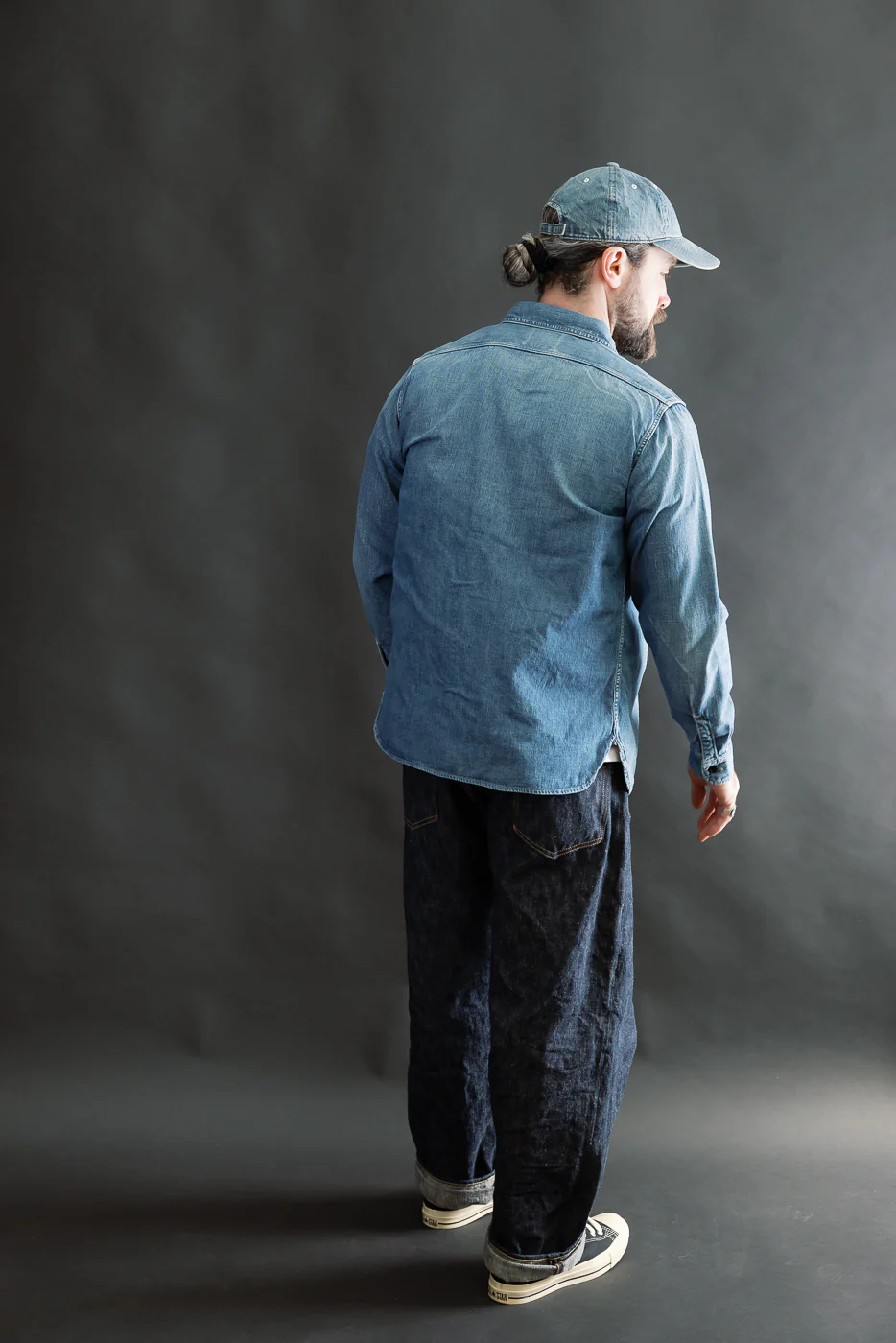 4890HW-19 - Denim Work Shirt Hand Wash - Indigo - Image 8
